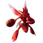  insect_wings no_humans okomeuma pokemon red scizor simple_background solo white_background wings 