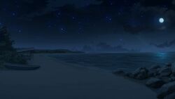  beach boat clouds dark full_moon game_asset hentai_prison highres horizon landscape mikago_kotaro moon night no_humans non-web_source ocean official_art outdoors rock sand scenery self-datamine shore sky star_(sky) starry_sky tree variant_set visual_novel_cg water watercraft 