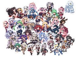  6+girls akashi_(azur_lane) akatsuki_(azur_lane) anchor animal_ears azur_lane black_dress black_hair black_thighhighs blonde_hair blue_eyes blue_hair bluegill_(azur_lane) bogue_(azur_lane) brown_hair bulldog_(azur_lane) chaser_(azur_lane) colored_skin comet_(azur_lane) crescent_(azur_lane) cygnet_(azur_lane) dark-skinned_female dark_skin dress flight_deck foote_(azur_lane) formidable_(azur_lane) fox_ears fox_girl glasses green_hair hanazuki_(azur_lane) hardy_(azur_lane) hermes_(azur_lane) hibiki_(azur_lane) holding holding_umbrella i-13_(azur_lane) i-168_(azur_lane) i-19_(azur_lane) i-25_(azur_lane) i-26_(azur_lane) i-56_(azur_lane) i-58_(azur_lane) ikazuchi_(azur_lane) inazuma_(azur_lane) indianapolis_(azur_lane) kagerou_(azur_lane) karlsruhe_(azur_lane) kasumi_(azur_lane) kinomiki_nobori kisaragi_(azur_lane) koeln_(azur_lane) koenigsberg_(azur_lane) leander_(azur_lane) leipzig_(azur_lane) long_hair multiple_girls naganami_(azur_lane) observer_zero_(azur_lane) oklahoma_(azur_lane) pensacola_(azur_lane) pink_eyes pink_hair pixel_art portland_(azur_lane) rabbit_ears rabbit_girl red_eyes reno_(azur_lane) rigging shigure_(azur_lane) shiratsuyu_(azur_lane) shiratsuyu_(is_the_order_a_torpedo?)_(azur_lane) short_hair simple_background siren_(azur_lane) skunk_girl skunk_tail thigh-highs umbrella white_background white_hair white_skin white_thighhighs yukikaze_(azur_lane) 