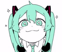 1girl animated_gif hatsune_miku long_hair looking_at_viewer smile sparkling_eyes vocaloid