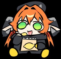 1girl animated_gif eating long_hair orphie_magnusson zenless_zone_zero