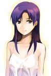  camisole expressionless face idolmaster kisaragi_chihaya lips long_hair madara_sai purple_eyes purple_hair violet_eyes 