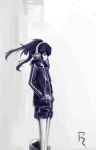  absurdres black_rock_shooter black_rock_shooter_(character) blue_eyes blue_hair headphones highres hoodie shorts solo twintails zhengda200808 