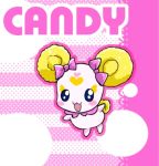  candy_(smile_precure!) character_name creature heart lowres nanjou_akimasa no_humans pink_background precure ribbon smile_precure! solo 