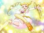  :d blonde_hair blush boots cure_lemonade detached_sleeves dress drill drill_hair earrings frills jewelry joy_ride kasugano_urara long_hair magical_girl open_mouth precure smile solo thigh-highs thigh_boots thighhighs twin_drills twintails yellow_eyes yes!_precure_5 