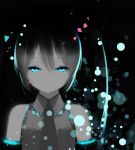 aqua_eyes bad_id bare_shoulders bust detached_sleeves hatsune_miku looking_at_viewer necktie puti_devil solo twintails vocaloid 