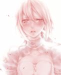  dress fate/stay_night fate_(series) imty monochrome pale_color pink saber solo tears traditional_media watercolor_(medium) 