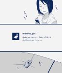  anger_vein cellphone comic english kuko monochrome phone short_hair torinoko_city_(vocaloid) translated translation_request twitter vocaloid 