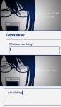  cellphone comic english glasses highres kuko monochrome phone short_hair torinoko_city_(vocaloid) twitter vocaloid 