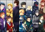  bad_id berserker_(fate/zero) black_keys caster_(fate/zero) column_lineup emiya_kiritsugu everyone fate/zero fate_(series) gem gilgamesh highres kayneth_archibald_el-melloi kotomine_kirei lancer_(fate/zero) matou_kariya mercury rider_(fate/zero) saber staff title_drop tohsaka_tokiomi toosaka_tokiomi tosainu uryuu_ryuunosuke volumen_hydragyrum waver_velvet 