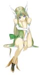  :p absurdres bad_id bare_shoulders barefoot blonde_hair blue_eyes boots bow breasts bridal_gauntlets feet gloves hair_bow head_wings helmet highres large_breasts leg_hug legs long_hair long_legs looking_at_viewer low-tied_long_hair nakaba_reimei panties riesz seiken_densetsu seiken_densetsu_3 simple_background single_shoe sitting solo striped striped_panties thighs toes tongue tongue_out underwear very_long_hair white_background winged_helmet 