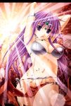  bikini_armor breasts dark_skin dragon_quest dragon_quest_iv highres jewelry kai_yuuki loincloth manya navel parakiss purple_hair wardrobe_malfunction 