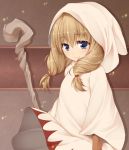  bad_id big_wednesday blonde_hair blue_eyes braid final_fantasy final_fantasy_tactics gloves hood robe smile solo staff standing white_mage white_mage_(fft) 