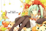  39 book boots bowtie character_name detached_sleeves doughnut food food_on_face green_eyes green_hair hatsune_miku macaron mikupa mushroom sitting skirt sleeves_past_wrists solo star stuffed_animal stuffed_toy sweets teddy_bear thigh-highs thigh_boots thighhighs twintails vocaloid wrt_(arpaca) 