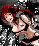  breasts demon_girl genderswap horns jewelry large_breasts necklace red_eyes red_hair redhead sanada_yukimura sanada_yukimura_(sengoku_basara) sengoku_basara solo succubus toubun 