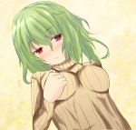  green_hair hyaa kazami_yuuka red_eyes ribbed_sweater sweater touhou youkai 
