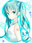  39 green_eyes green_hair hatsune_miku highres long_hair mikupa smile solo sss3 twintails vocaloid 