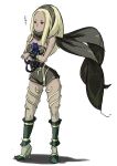  blond_hair cat dark_skin dusty_(gravity_daze) eroquis gravity_daze gravity_rush heels high_heels kat kat_(gravity_daze) kitten_(gravity_daze) long_hair red_eyes scarf shoes 