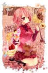  food highres inu_x_boku_ss maryrara parfait pink_hair red_eyes ribbon roromiya_karuta sitting skirt spoon twintails watanuki_banri 
