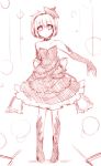  alternate_costume bare_shoulders dress elbow_gloves gloves hat kazetto lunasa_prismriver mini_hat posing short_hair sketch solo thigh-highs thighhighs touhou 