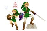  belt blonde_hair blue_eyes boy dual_persona fairy gloves hat link male navi nintendo ocarina_of_time pointy_ears shield sword the_legend_of_zelda weapon young_link 