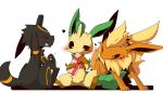  closed_eyes flareon gift grin heart holding_gift leaf leafeon no_humans pokemon pokemon_(creature) pokemon_(game) pokemon_dppt pokemon_gsc pokemon_rgby shin_(aru0921) simple_background sitting smile transparent_background umbreon 