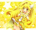 bike_shorts blonde_hair blush choker cure_peace double_v dress fuuna_thise hair_ornament kise_yayoi long_hair looking_at_viewer magical_girl open_mouth ponytail precure shorts_under_skirt smile_precure! solo v very_long_hair wrist_cuffs yellow_eyes 