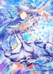  aoki_reika armpits blue_dress blue_hair boots bow brooch cure_beauty dress hair_ornament hair_tubes jewelry long_hair magical_girl open_mouth outstretched_arms precure purple_eyes shorts_under_skirt siting_zeng smile_precure! solo very_long_hair violet_eyes wrist_cuffs 