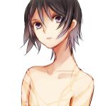  androgynous black_eyes black_hair expressionless male shirtless solo takamura_ryou_(memento021) tales_of_(series) tales_of_vesperia white_background young yuri_lowell 