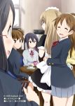  blue_eyes brown_eyes brown_hair glasses hirasawa_ui k-on! long_hair maid nakano_azusa nukunuku okuda_nao ponytail saitou_sumire satou_sumire school_uniform short_hair suzuki_jun title_drop twintails yamanaka_sawako 