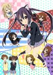  animal_ears black_hair cat_ears chibi fake_animal_ears guitar hirasawa_ui hirasawa_yui instrument k-on! kotobuki_tsumugi long_hair nakano_azusa red_eyes school_uniform sleeping suzuki_jun tail tainaka_ritsu tamaran twintails yamanaka_sawako 