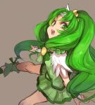  :d bow circlet cure_march dress from_above green_eyes green_hair jonasan long_hair magical_girl midorikawa_nao open_mouth ponytail precure smile smile_precure! solo tiara tri_tails very_long_hair wrist_cuffs 