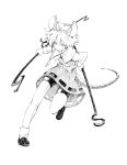  animal_ears bike_shorts capelet dowsing_rod jewelry monochrome mouse_ears mouse_tail nazrin necklace pendant short_hair shorts_under_skirt simple_background solo tail takeuma touhou 