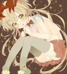  blonde_hair blush child crossdressinging green_eyes hyerry jewelry long_hair male open_mouth original ribbon ring solo star tears thigh-highs thighhighs touyama_soboro trap 