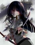  bad_id black_hair cravat gintama hime_cut imai_nobume long_hair red_eyes solo sword wakuraba weapon 