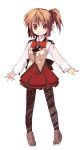  blush bow magical_cannon_wars nanaroku_(fortress76) original pantyhose ponytail red_eyes side_ponytail skirt solo standing 