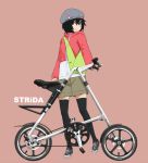  bicycle blauer copyright_request hair_ornament hairclip hat hoodie messenger_bag pin poke_ball pokemon shoes shorts shoulder_bag simple_background smile sneakers thigh-highs thighhighs zettai_ryouiki 