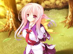  77 game_cg long_hair mikagami_mamizu pink_hair tsuneha_miki whirlpool 