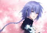  blue_eyes braid expressionless grey_hair long_hair male pink_background puu_(aiko) solo tales_of_(series) tales_of_rebirth veigue_lungberg 