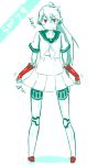  knee_pads labrys long_hair miniskirt persona persona_4:_the_ultimate_in_mayonaka_arena pipirucchi1 pleated_skirt ponytail robot_joints school_uniform skirt solo 