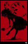  evil_grin evil_smile fang flandre_scarlet grin hat laevatein oso_(toolate) silhouette smile solo the_embodiment_of_scarlet_devil touhou wings 