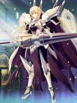  ao_no_kiseki arianrhod armor blonde_hair braid character_request eiyuu_densetsu falcom ntake_toukasaien polearm solo spear weapon 