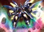  eyes glowing glowing_eyes mecha r_shotaro rubble weltall wings xenogears yellow_eyes 