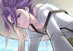  artist_request bad_id hand_on_another&#039;s_cheek hand_on_another's_cheek male miyabi_reiji niconicopun purple_eyes purple_hair smile solo star_driver violet_eyes 
