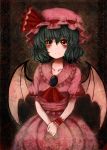  blush looking_at_viewer portrait raayu remilia_scarlet solo touhou wings wrist_cuffs 