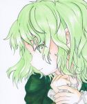  dress face green_dress green_eyes green_hair kinohanaomise lips profile smile soga_no_tojiko solo touhou 