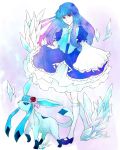  1girl crossover frederica_bernkastel furudo_erika glaceon melting_scarlet pokemon pokemon_(creature) umineko_no_naku_koro_ni 