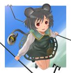  basket grey_hair jewelry mouse mouse_ears mouse_tail namine0079 nazrin pendant red_eyes short_hair tail touhou 