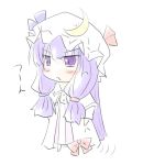  chibi hat natsuki_(silent_selena) patchouli_knowledge purple_eyes purple_hair silent_selena solo touhou violet_eyes 