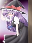  bow cosplay hat kirisame_marisa kirisame_marisa_(cosplay) long_hair patchouli_knowledge purple_hair ryutotoranoikkiuchi touhou violet_eyes witch_hat 